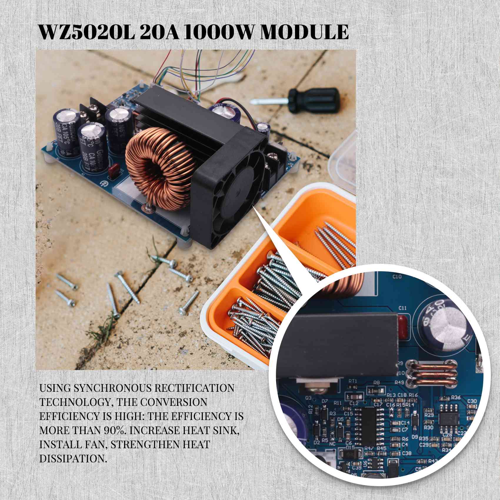 AC18(Garantili) WZ5020L 20A 10 - Step Down Dc Power Supply Module 1000W incelemesi ve fiyatı